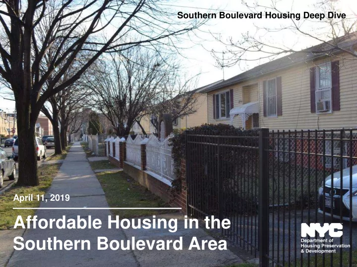 southern boulevard area