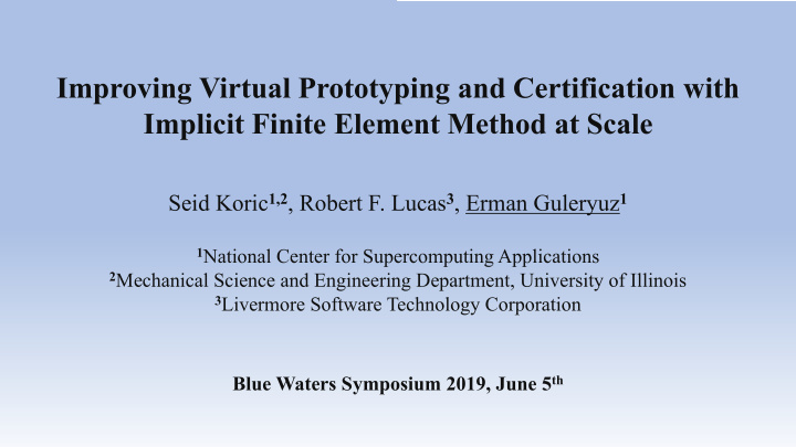 improving virtual prototyping and certification with