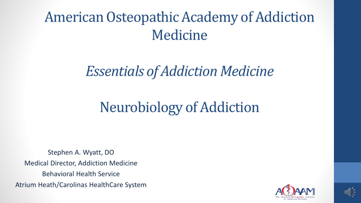 american osteopathic academy of addiction