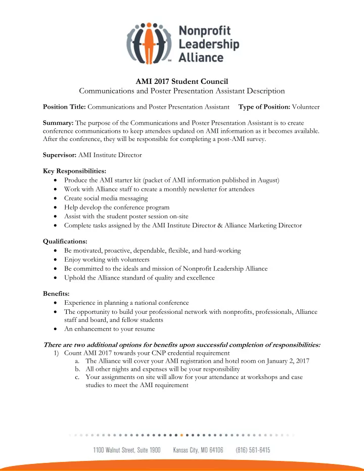ami 2017 student council communications and poster