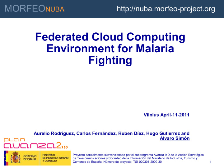 federated cloud computing environment for malaria fighting