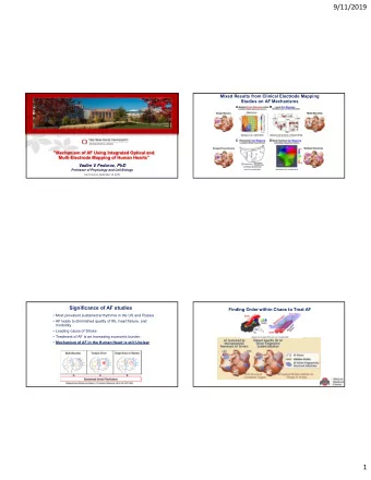 9/11/2019  Mixed Results from Clinical Electrode Mapping  Studies on AF Mechanisms  &quot;Mechanism