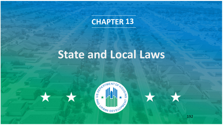 state and local laws