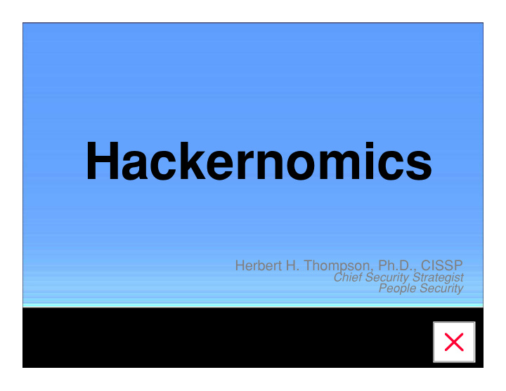 hackernomics