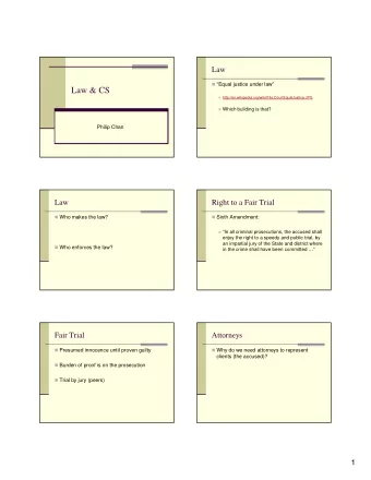 Law &amp; CS  http://en.wikipedia.org/wiki/File:CourtEqualJustice.JPG  Which building is
