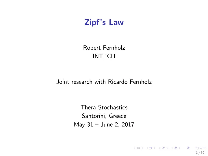 zipf s law