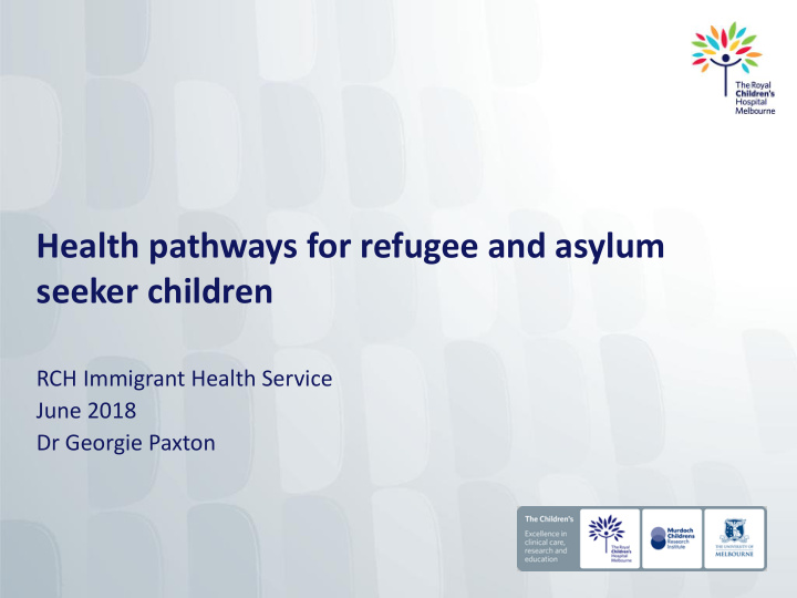 health pathways for refugee and asylum