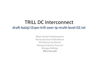 TRILL  DC  Interconnect