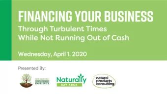 Agenda:  Bob Burke of Natural Products Consulting  Don Buder of Naturally Bay Area 3:05 pm How to