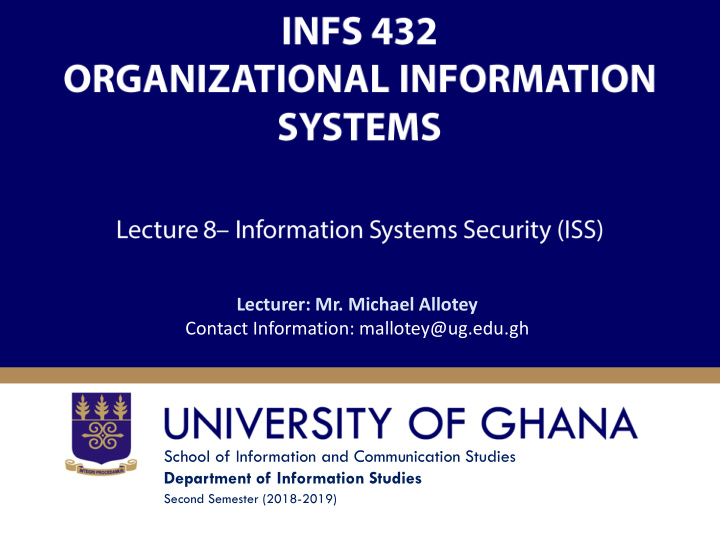 lecturer mr michael allotey contact information mallotey