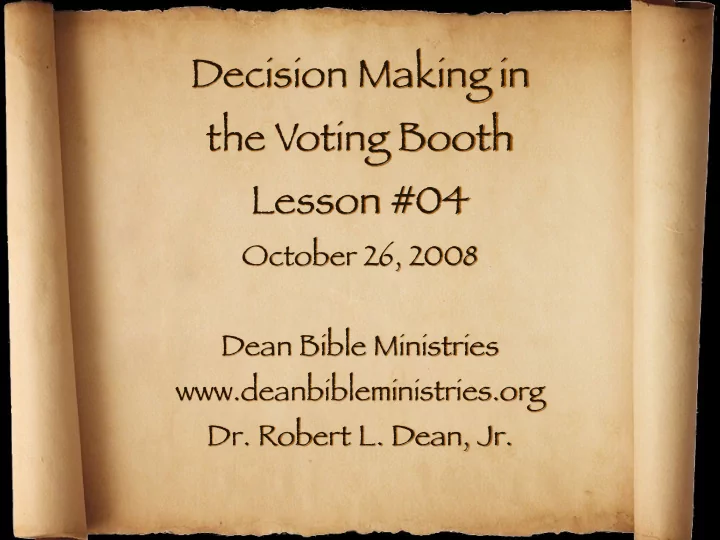 decision making in the voting booth lesson 04