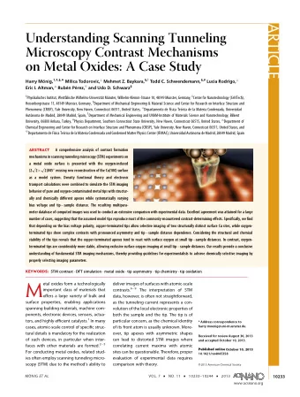 M contrasts. 6  9 The interpretation of STM  important class of materials that o ff ers a large