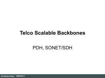 Telco Scalable Backbones  PDH, SONET/SDH  2005/03/11  (C) Herbert Haas  Everything  that can be