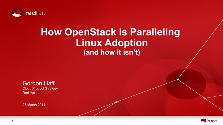 how openstack is paralleling linux adoption