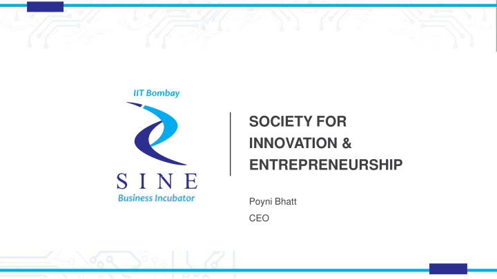 society for innovation entrepreneurship