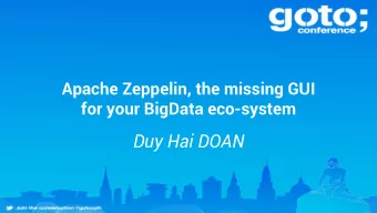 Duy Hai DOAN  @doanduyhai Who Am I ?   Duy Hai DOAN Cassandra technical advocate talks, meetups,