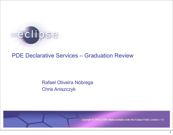 pde declarative services graduation review