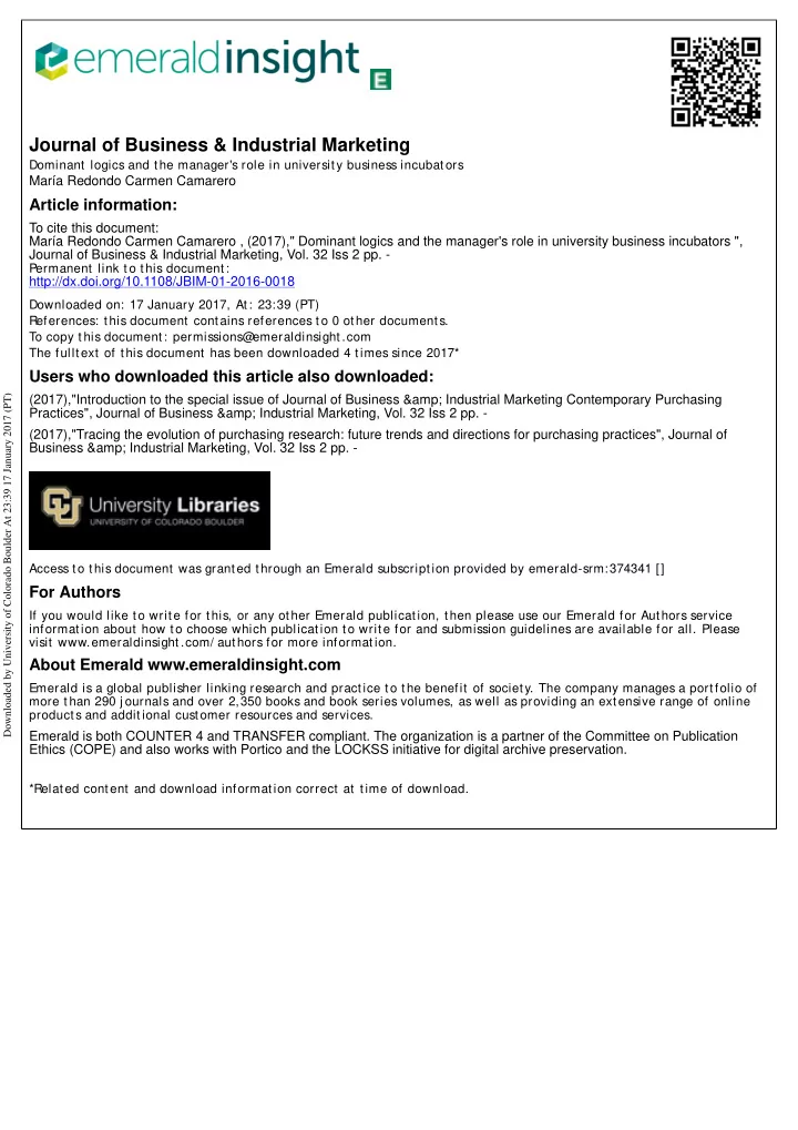journal of business industrial marketing