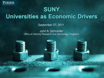 September 27, 2011  John A. Schneider  Office of Industry Research and Technology Programs  Office