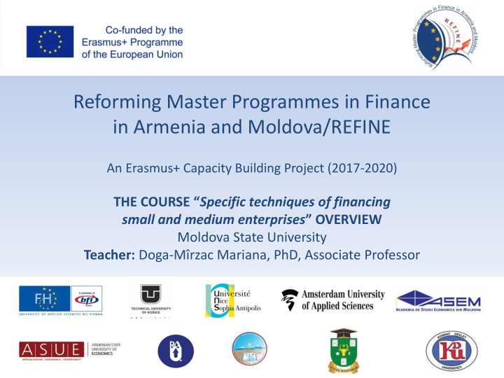 reforming master programmes in finance in armenia and