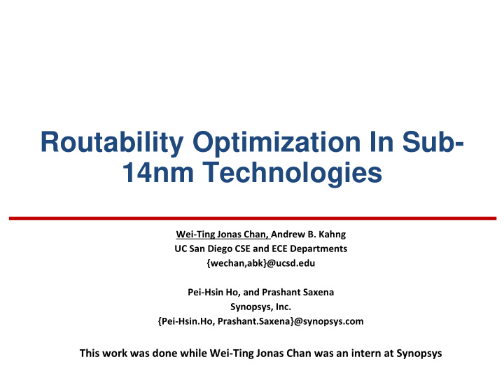 14nm technologies