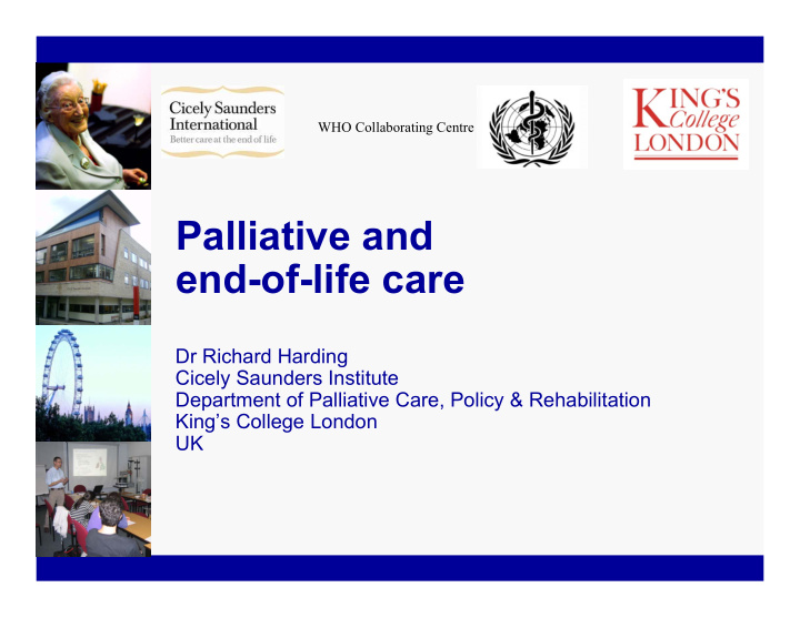 palliative and end of life care