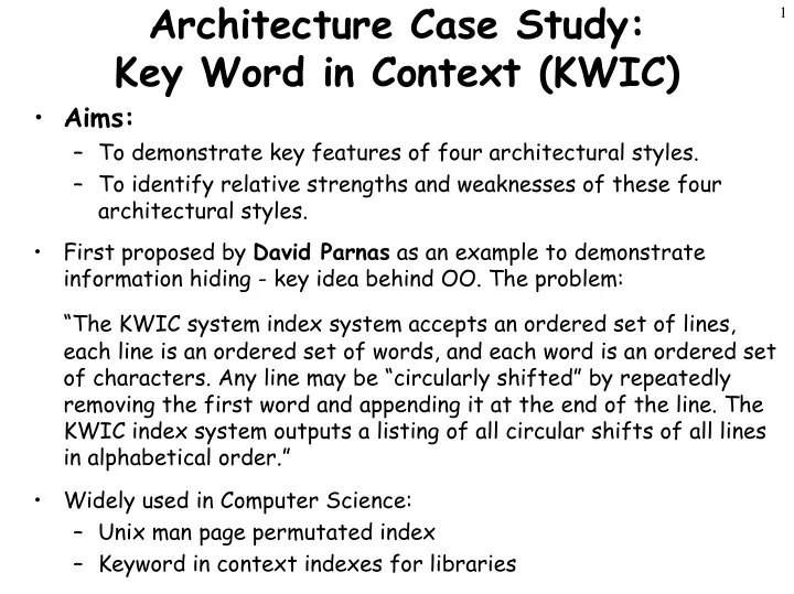 architecture case study