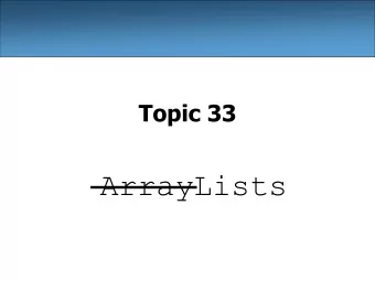 ArrayLists  Exercise  Write a program that reads a file and displays  the words of that file.