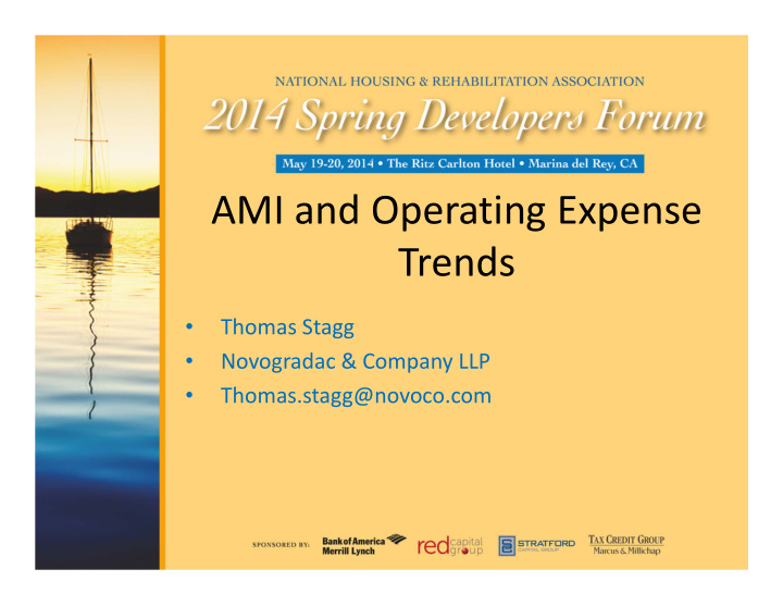 ami and operating expense trends