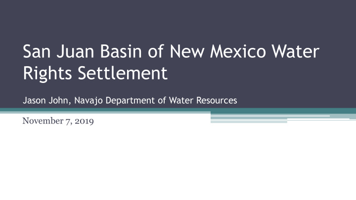 san juan basin of new mexico water