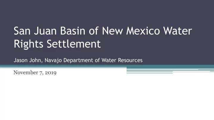 san juan basin of new mexico water
