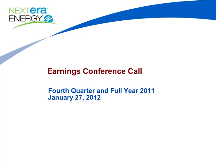 earnings conference call