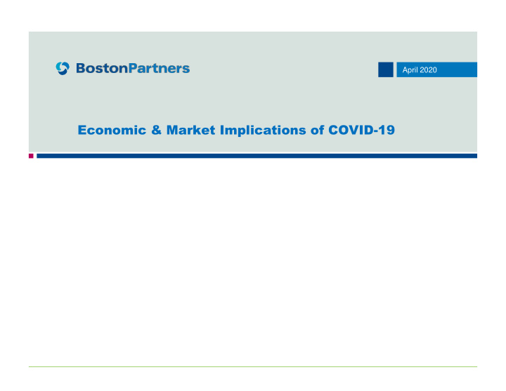 economic market implications of covid 19 coronavirus