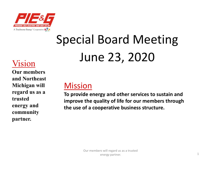 special board meeting june 23 2020