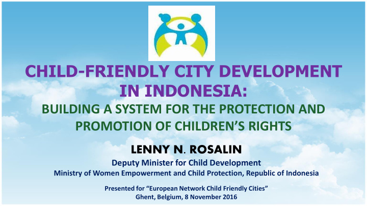 child friendly city development
