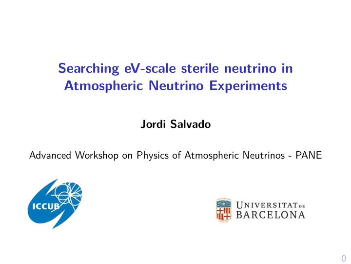 searching ev scale sterile neutrino in atmospheric