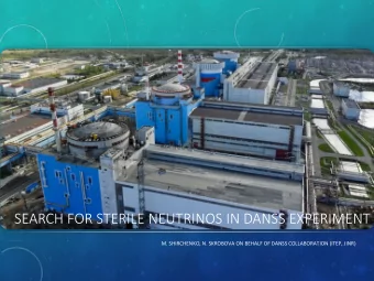SEARCH FOR STERILE NEUTRINOS IN DANSS EXPERIMENT  M. SHIRCHENKO, N. SKROBOVA ON BEHALF OF DANSS