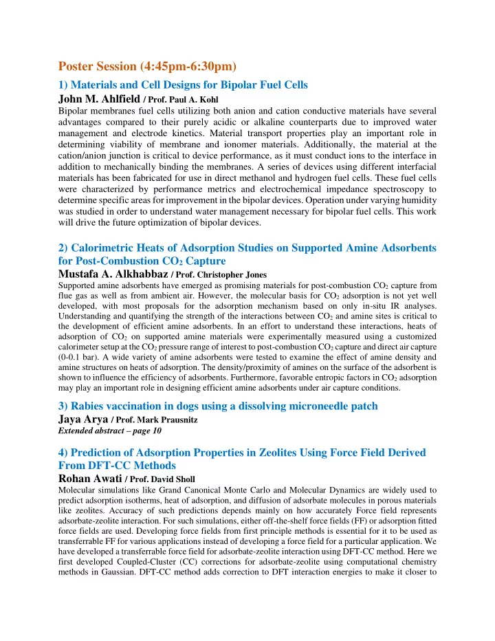 poster session 4 45pm 6 30pm