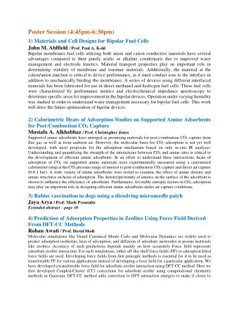 Poster Session (4:45pm-6:30pm)  1) Materials and Cell Designs for Bipolar Fuel Cells John M.