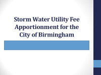 storm water utility fee apportionment for the city of