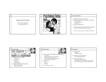 How to be a paranoid  Dates of birth  or just think like one  Exposure to identity theft