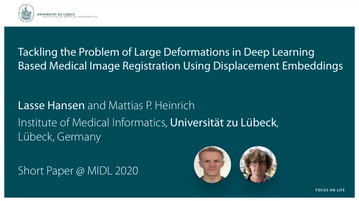 institute of medical informatics universit t zu l beck l