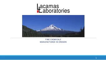 L  acamas  L  aboratories  FINE CHEMICALS  MANUFACTURED IN OREGON  1  L  acamas  L  aboratories