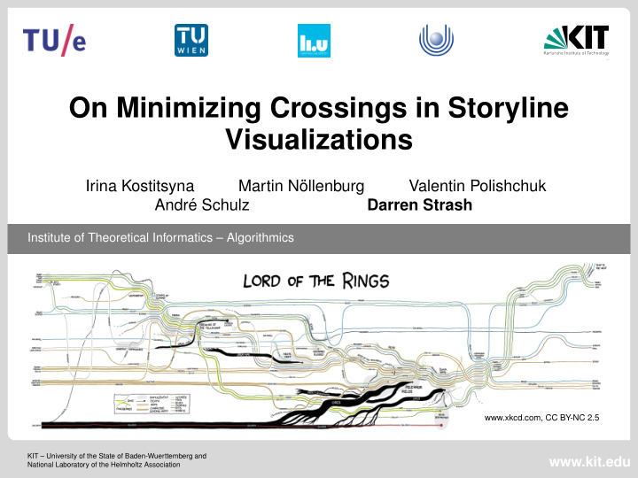 on minimizing crossings in storyline visualizations