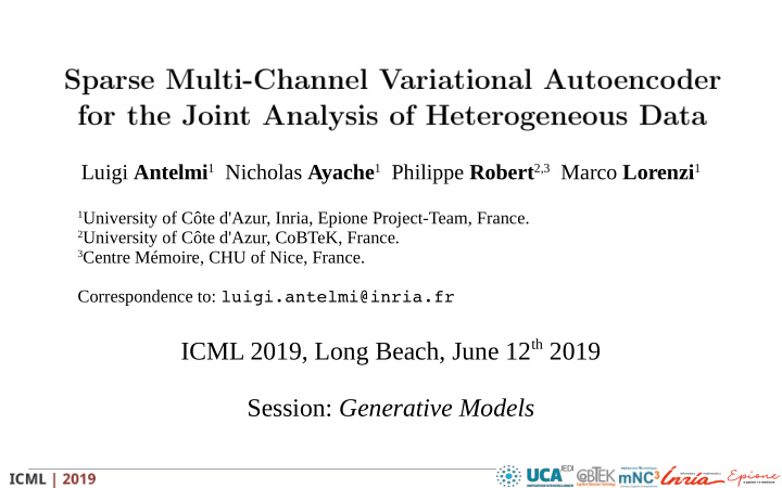 icml 2019 long beach june 12 th 2019 session generative