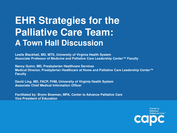 ehr strategies for the