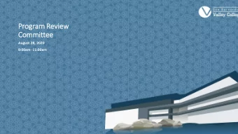 Committee  August 28, 2020  9:00am -11:00am  Program Review Agenda  Welcome and Introductions