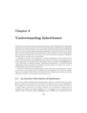 Chapter  8  Understanding  Inheritance  The  rst  step  in  learning  ob  ject-orien  ted