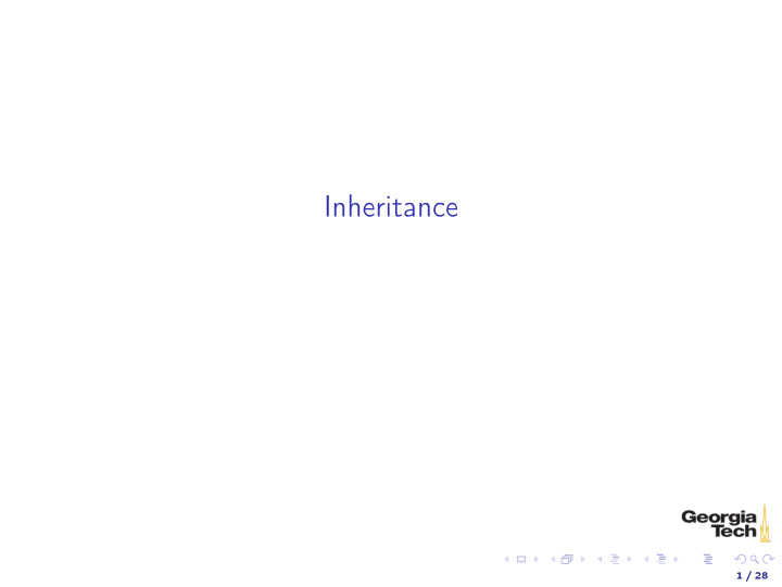 inheritance