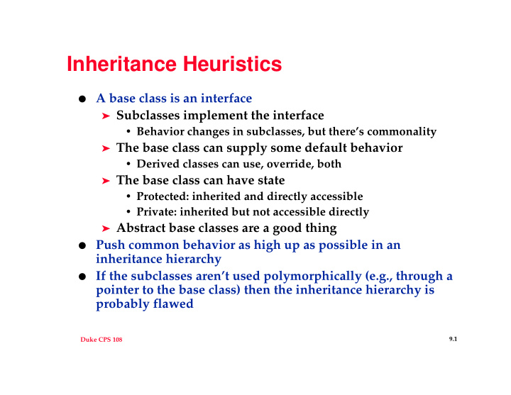 inheritance heuristics